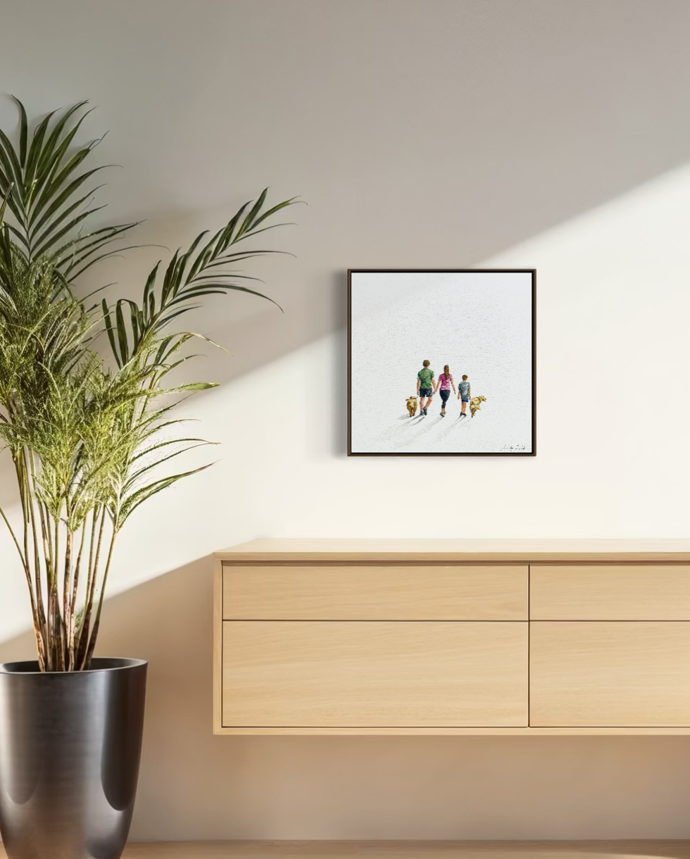 Obra de Arte Minimalista - Diálogos Visuais - Família