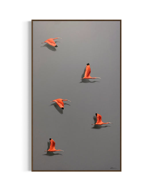 Obra De Arte Figurativa - Revoada dos Guarás