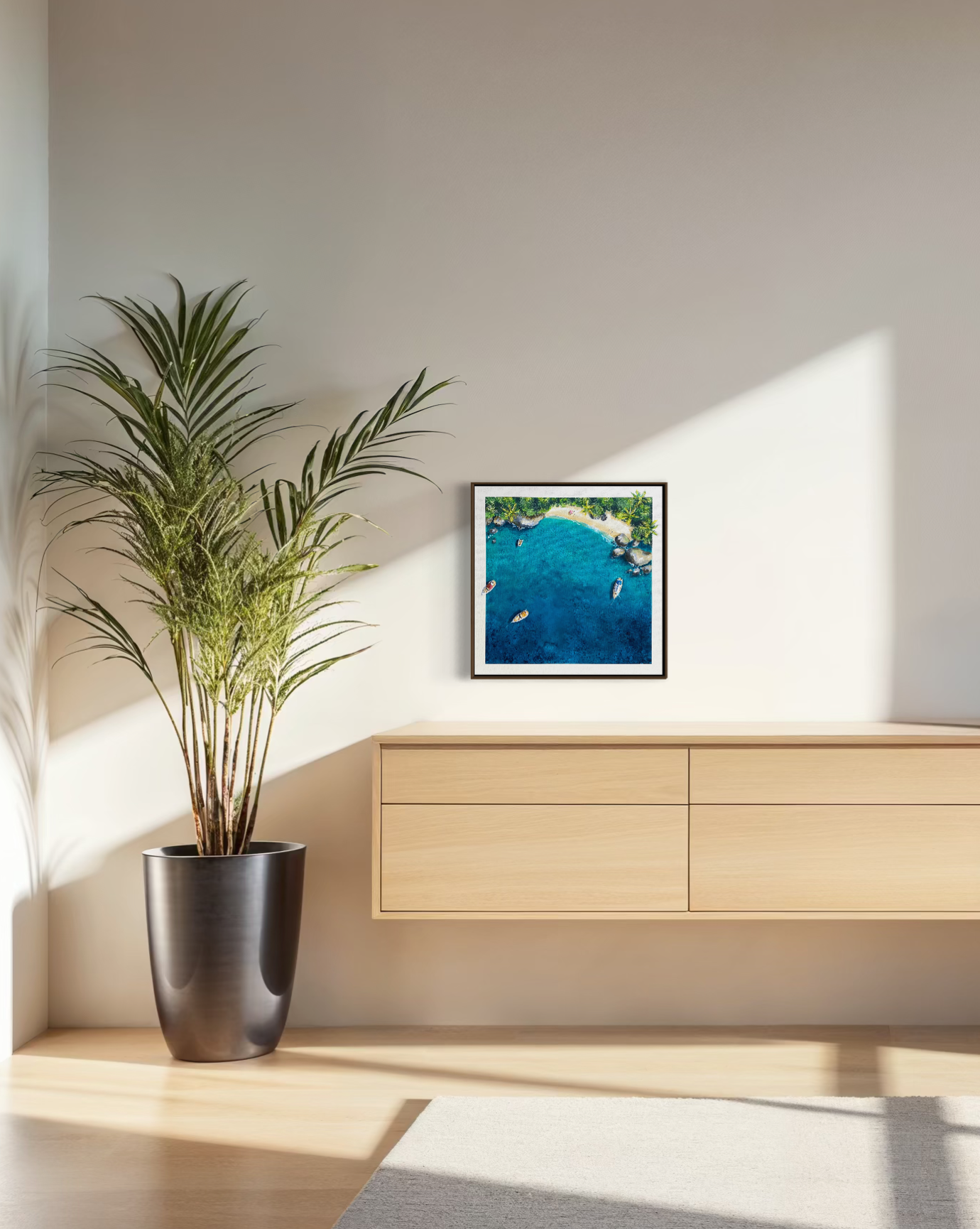 Obra figurativa - Yate flotante