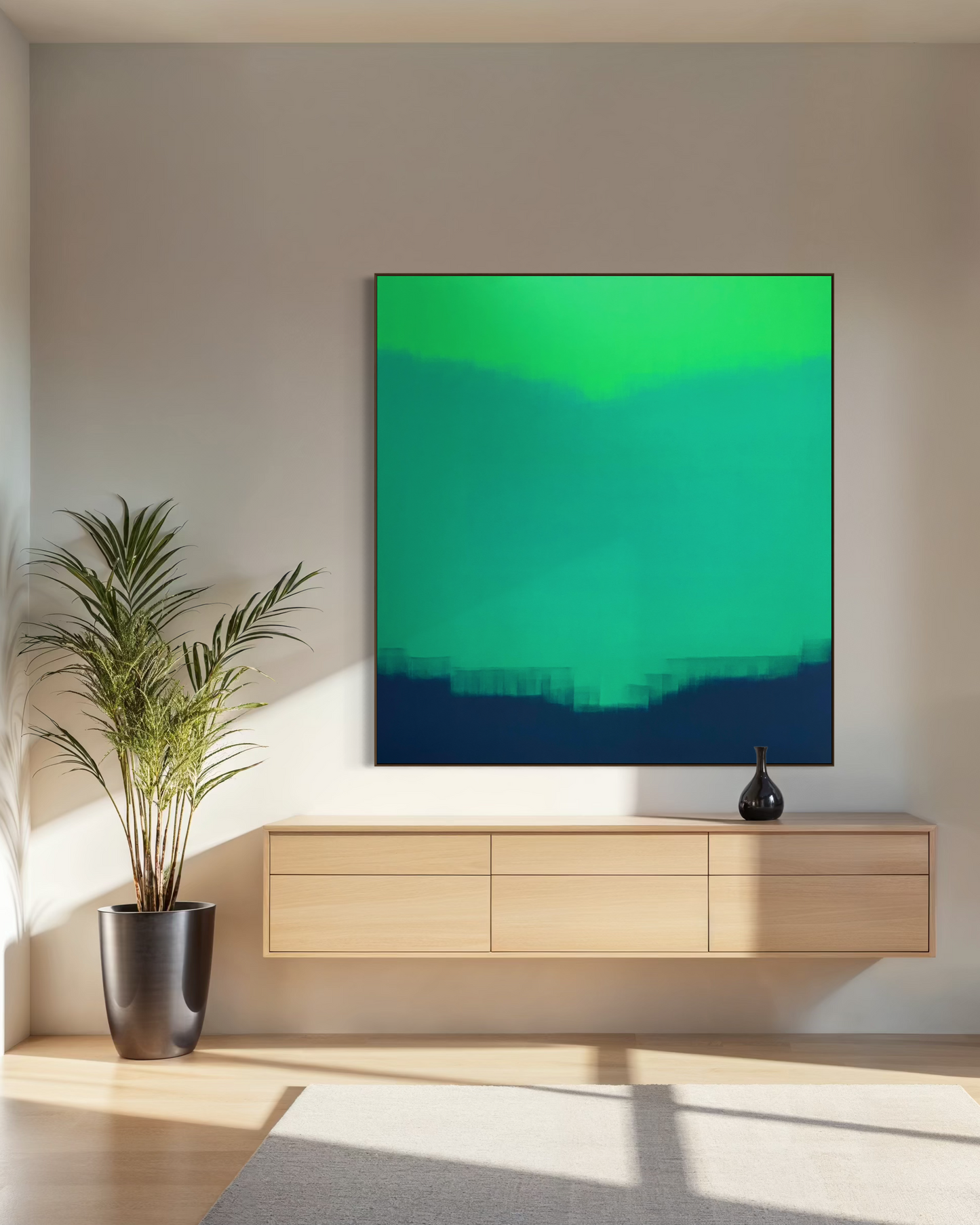 Obra de Arte Abstrata - Horizon Colors Green