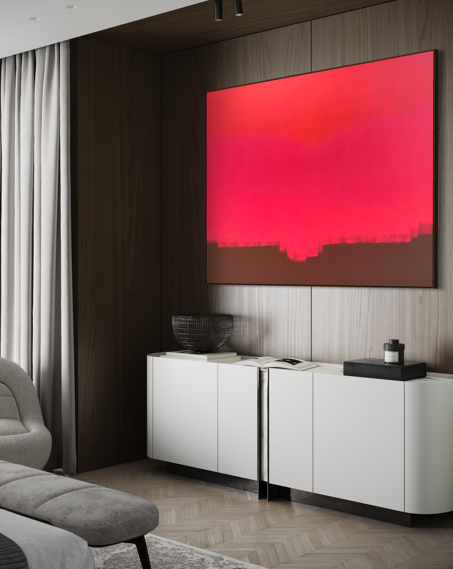 Obra de Arte Abstrata - Horizon Colors Sunset