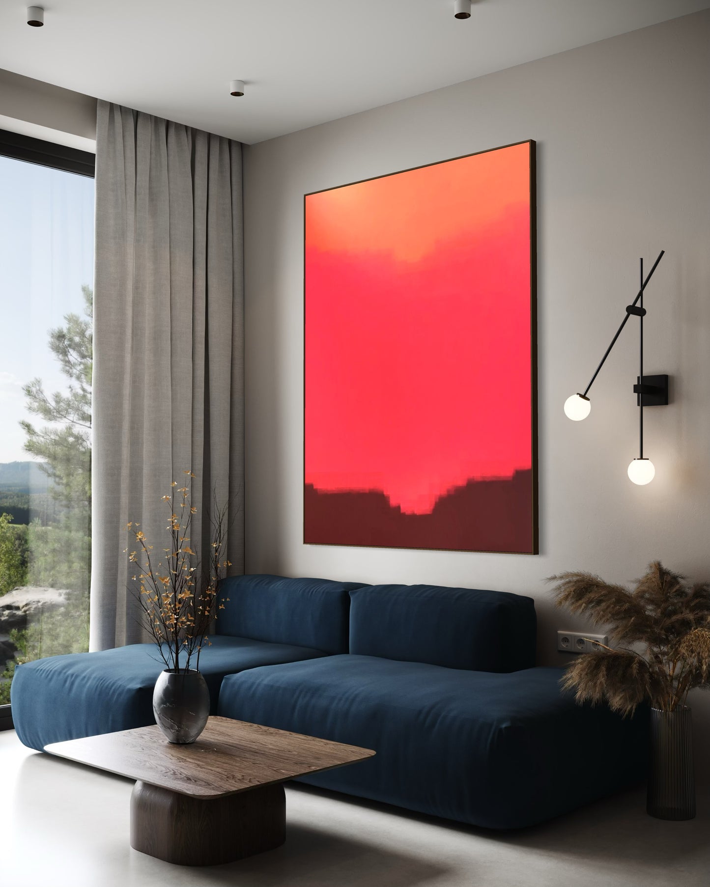 Obra abstracta - Colores del horizonte