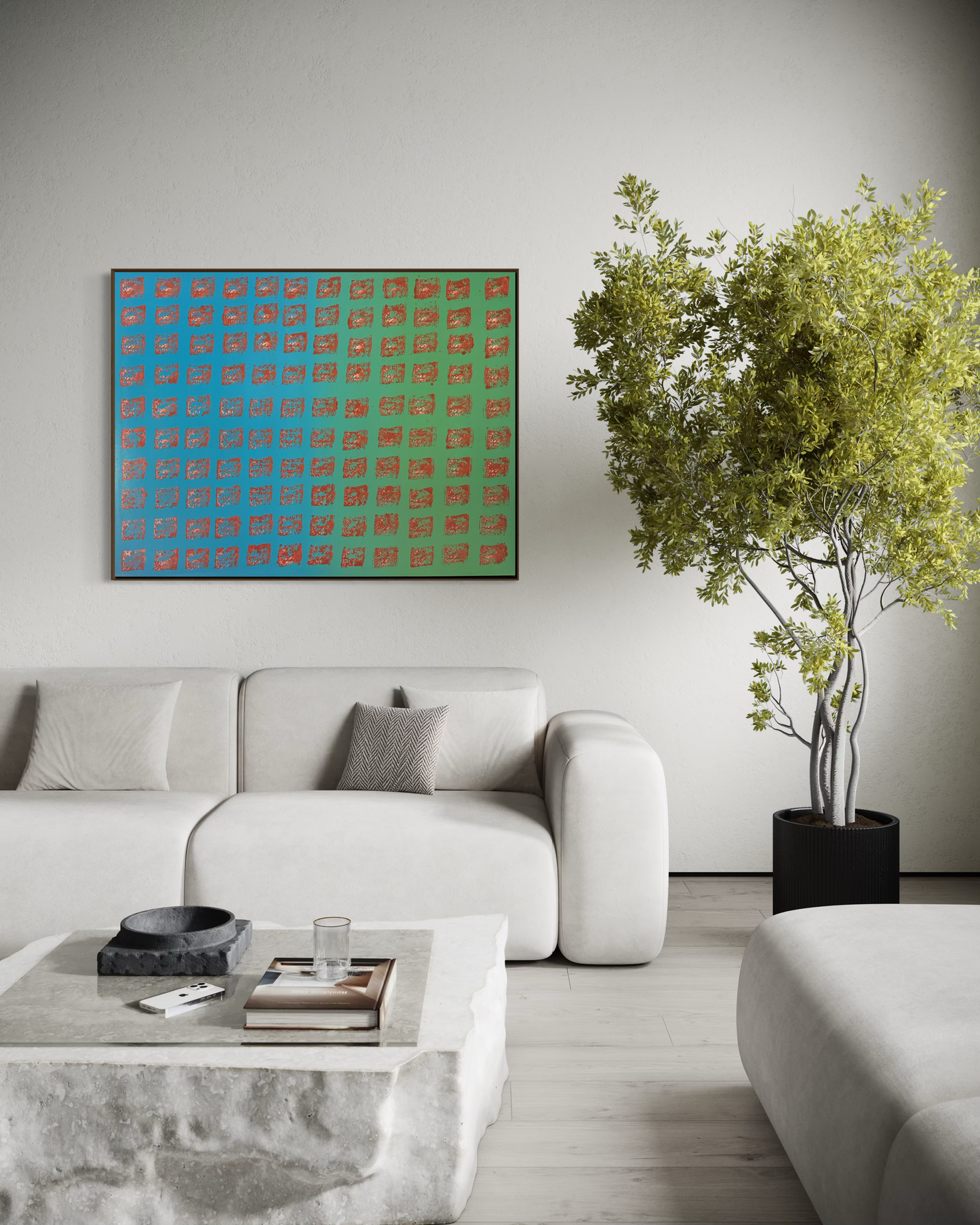 Obra De Arte Abstrata - Ladrilhos Aurora