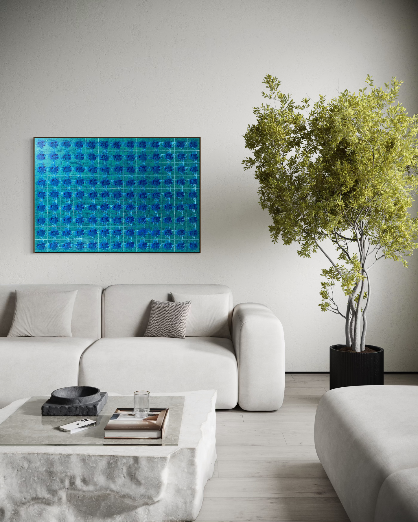 Obra de Arte Abstrata - Ladrilhos - Reflexos