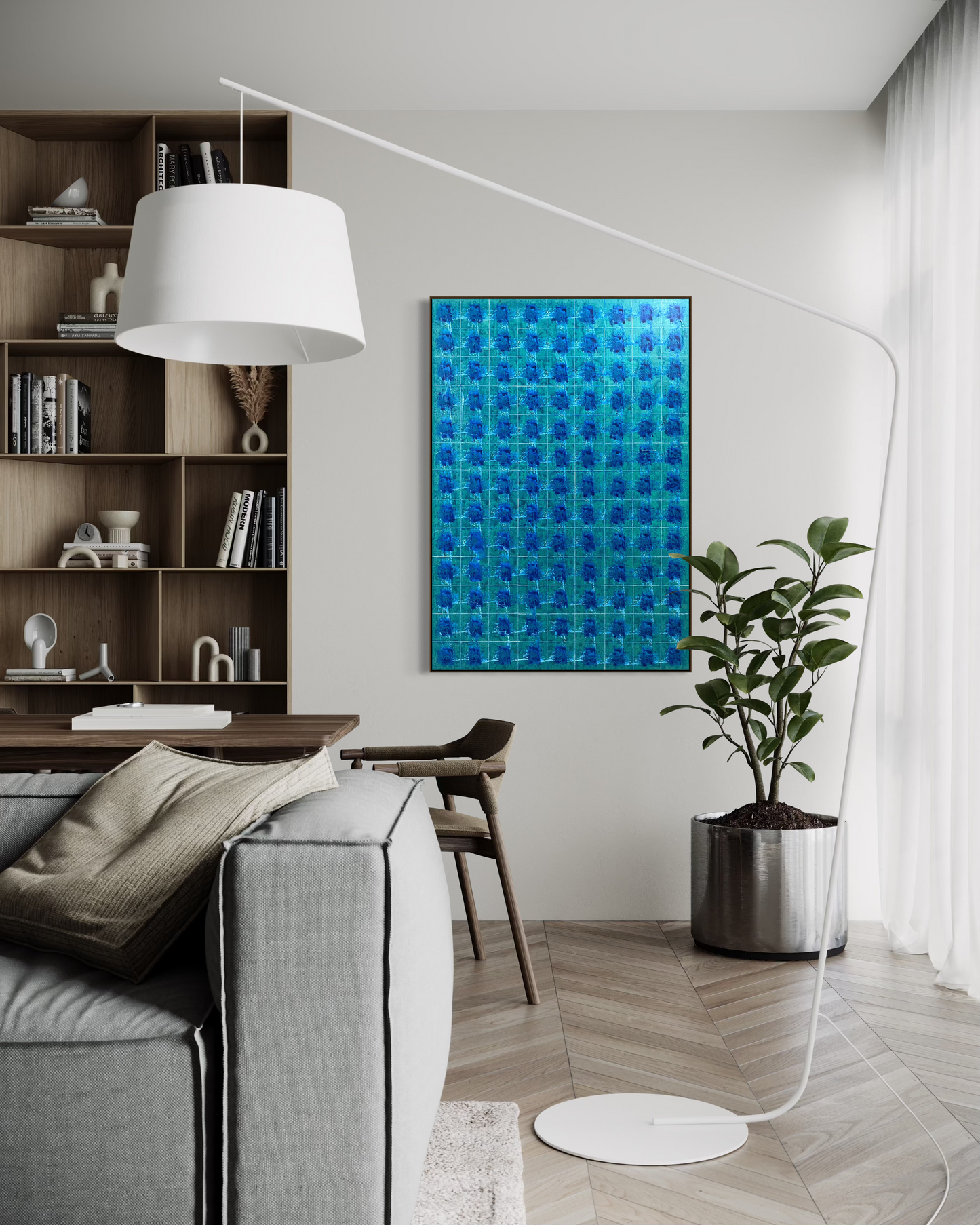 Obra de Arte Abstrata - Ladrilhos - Reflexos