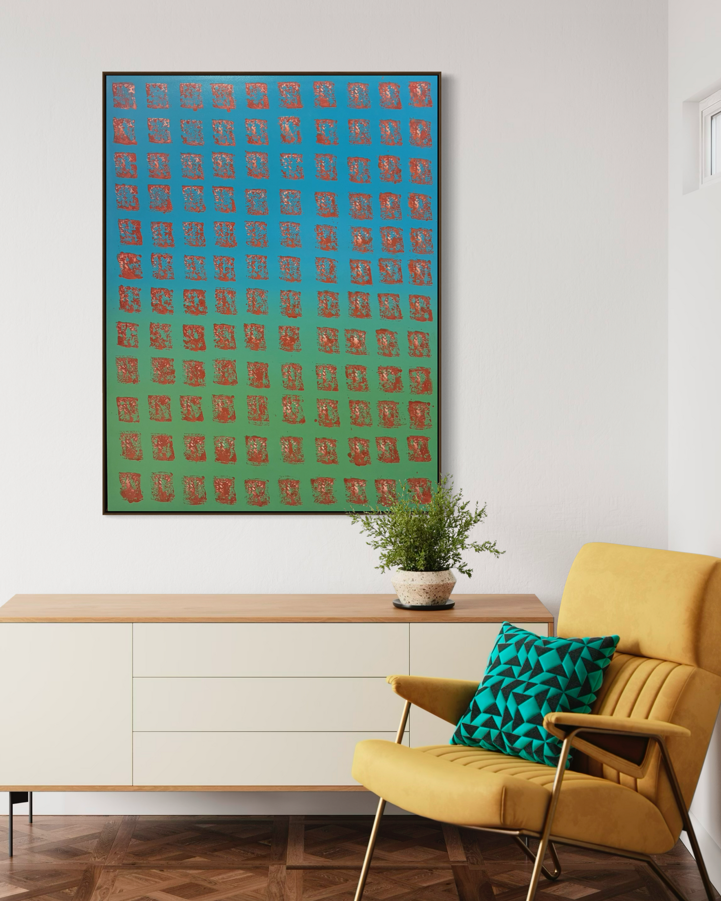 Obra De Arte Abstrata - Ladrilhos Aurora