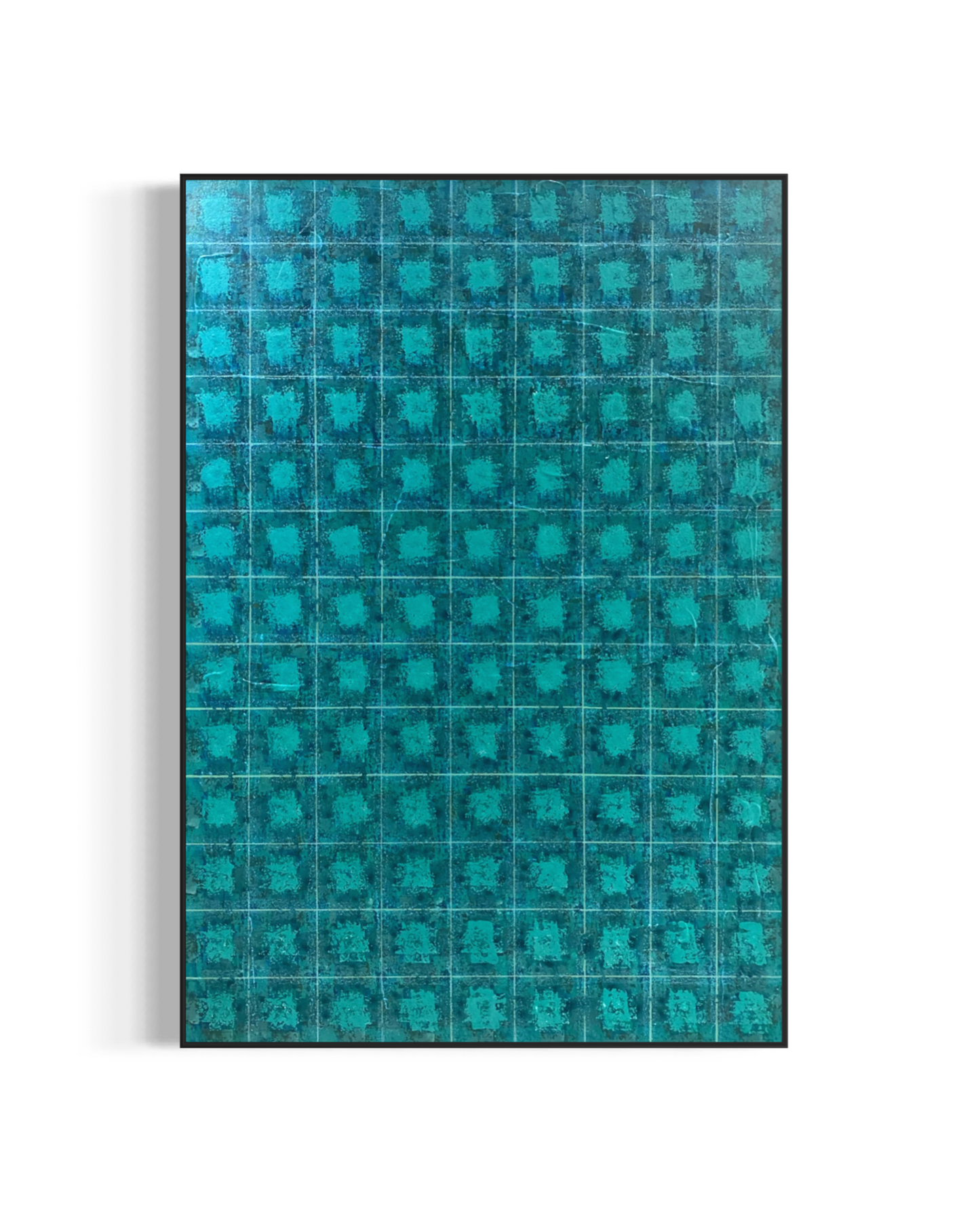Obra de Arte Abstrata - Ladrilhos - Aqua