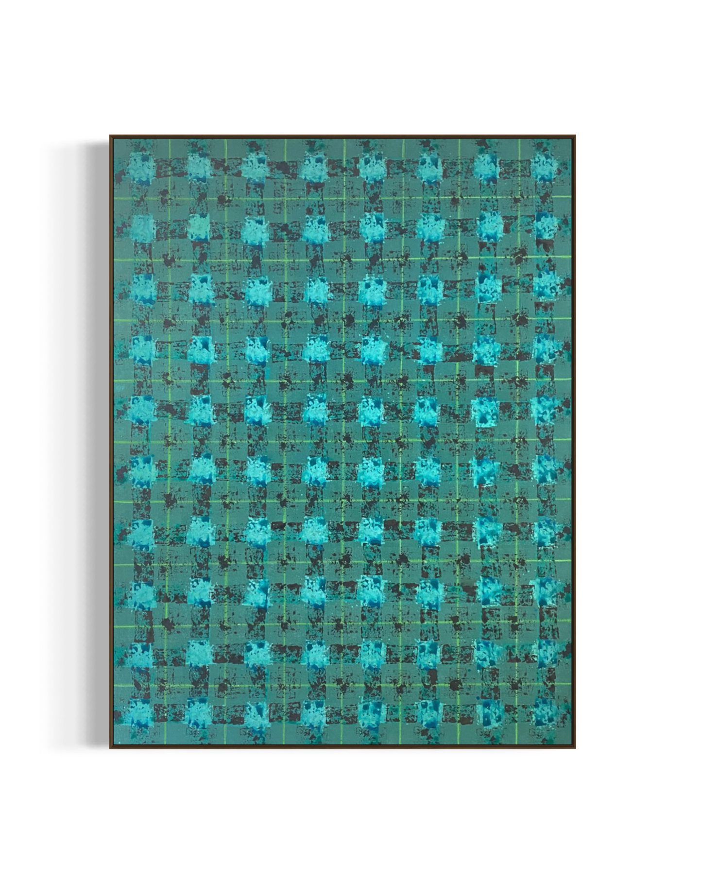 Obra de arte Abstrata - Ladrilhos Esmeralda