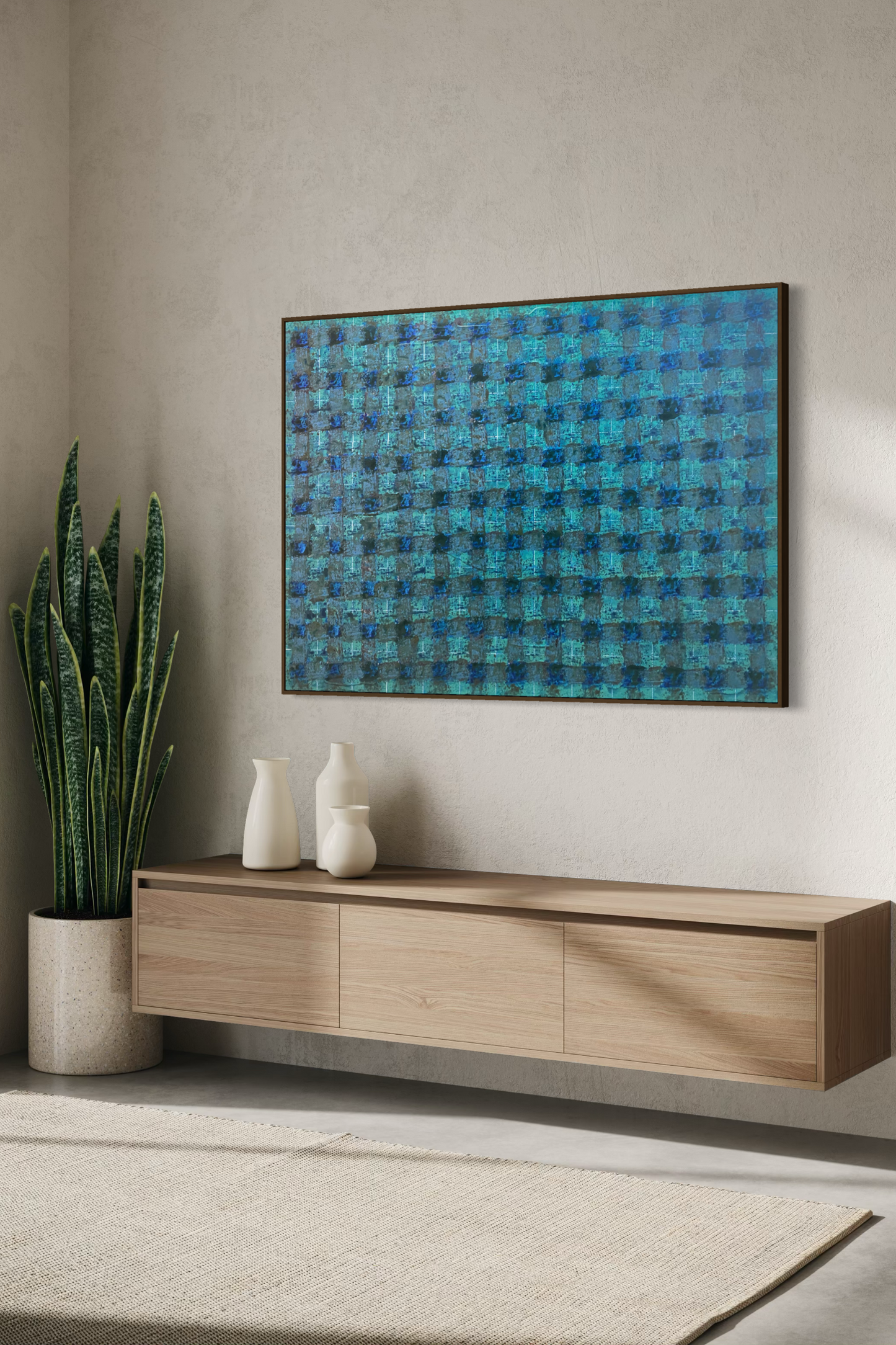 Obra de Arte Abstrata - Ladrilhos - Reflexos