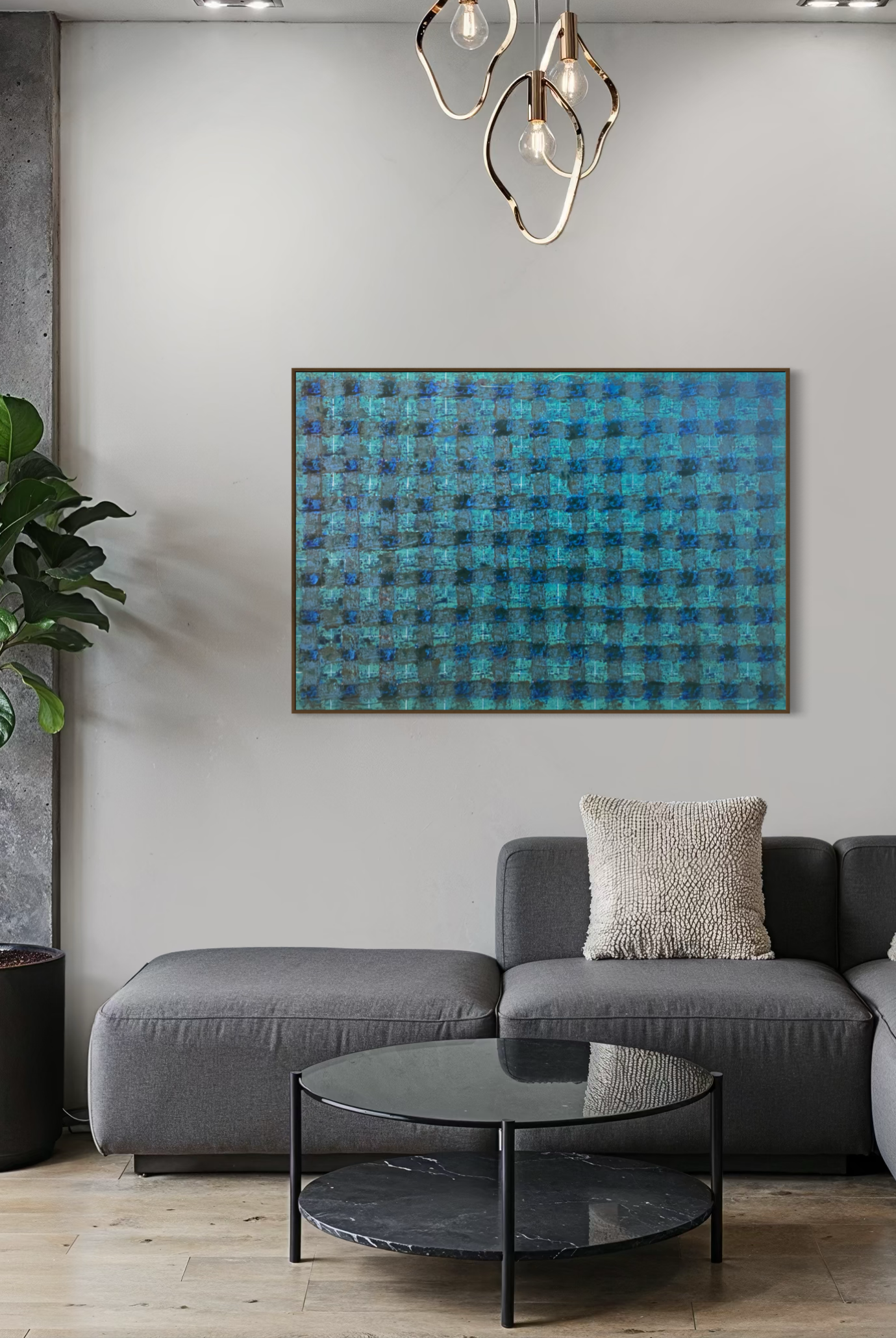 Obra de Arte Abstrata - Ladrilhos - Reflexos