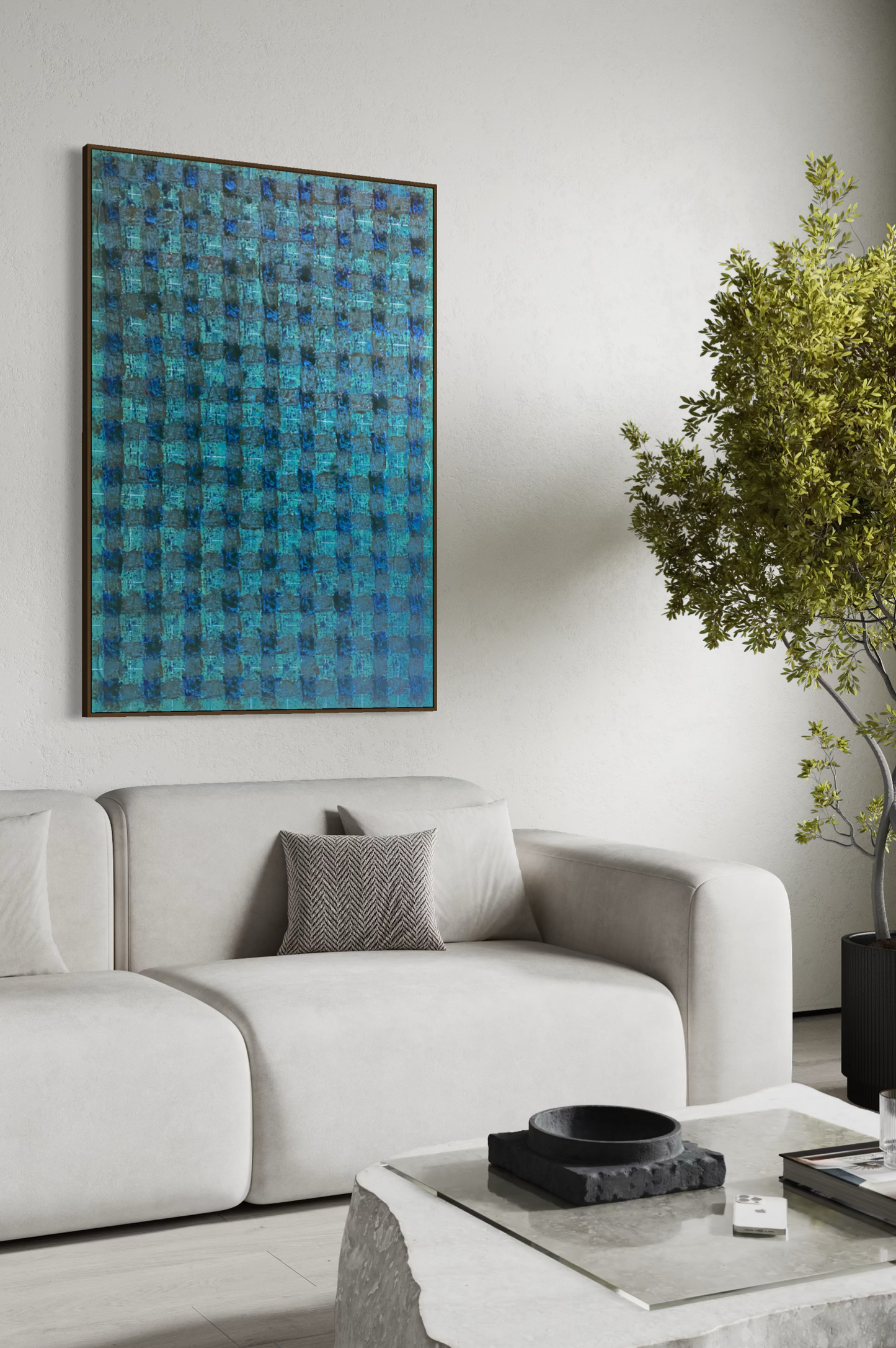 Obra de Arte Abstrata - Ladrilhos - Reflexos