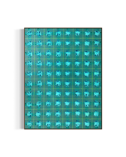 Obra de arte Abstrata - Ladrilhos Esmeralda