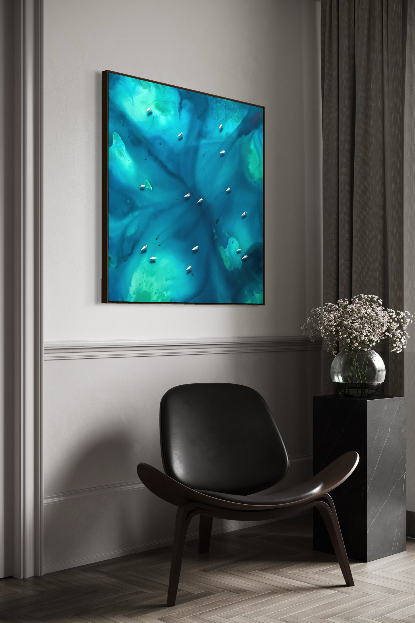 Obra de Arte Figurativa - Flutuar - Mediterrâneo