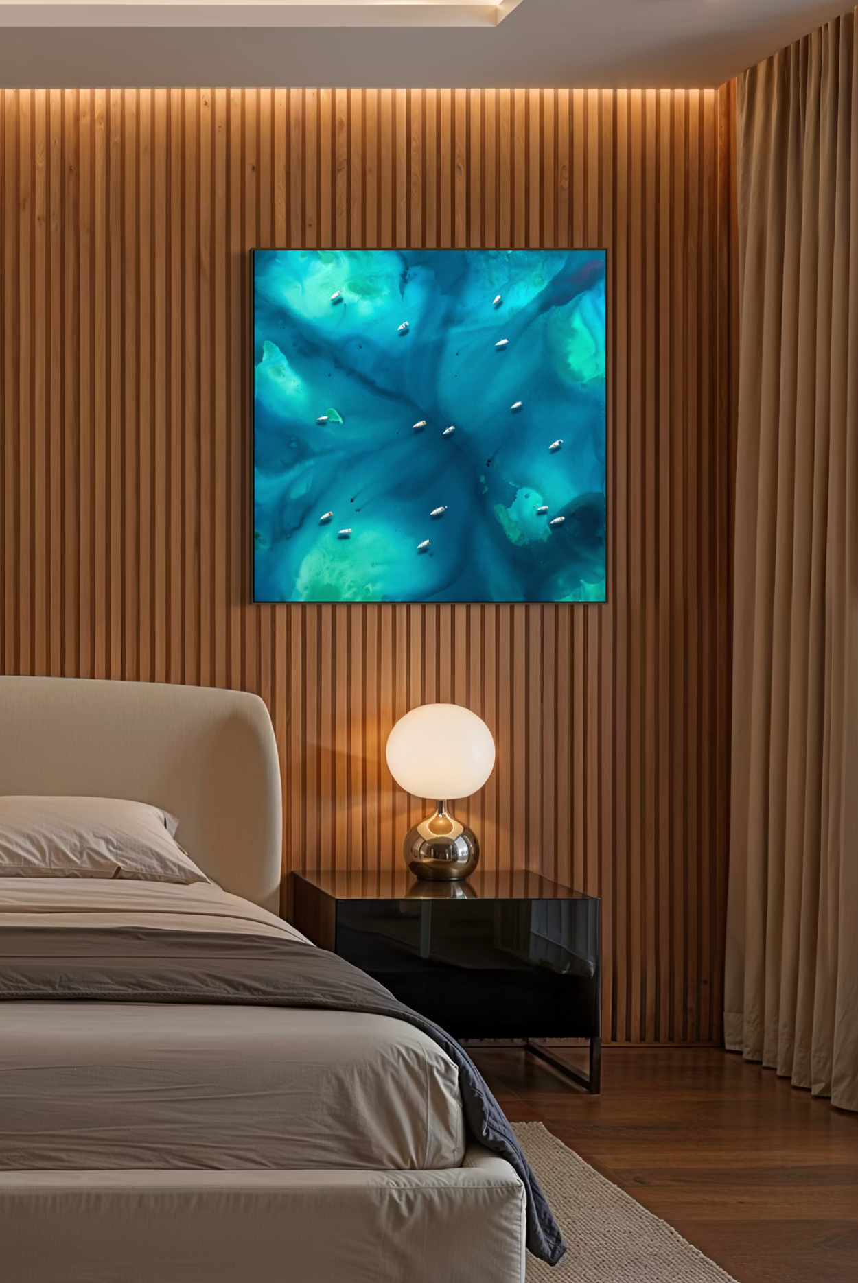 Obra de Arte Figurativa - Flutuar - Mediterrâneo