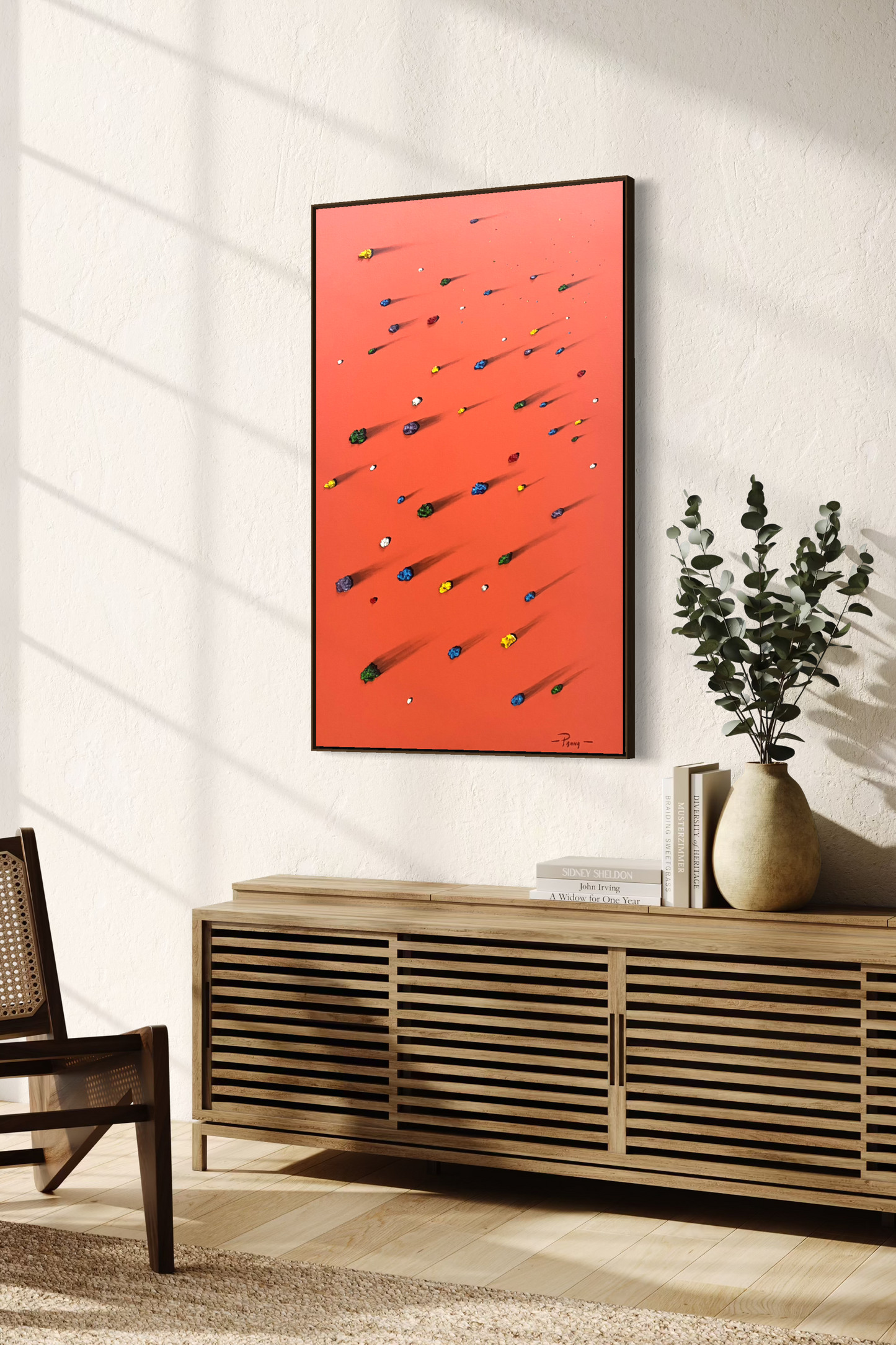 Obra de Arte Minimalista - Meteoritos - Terracota