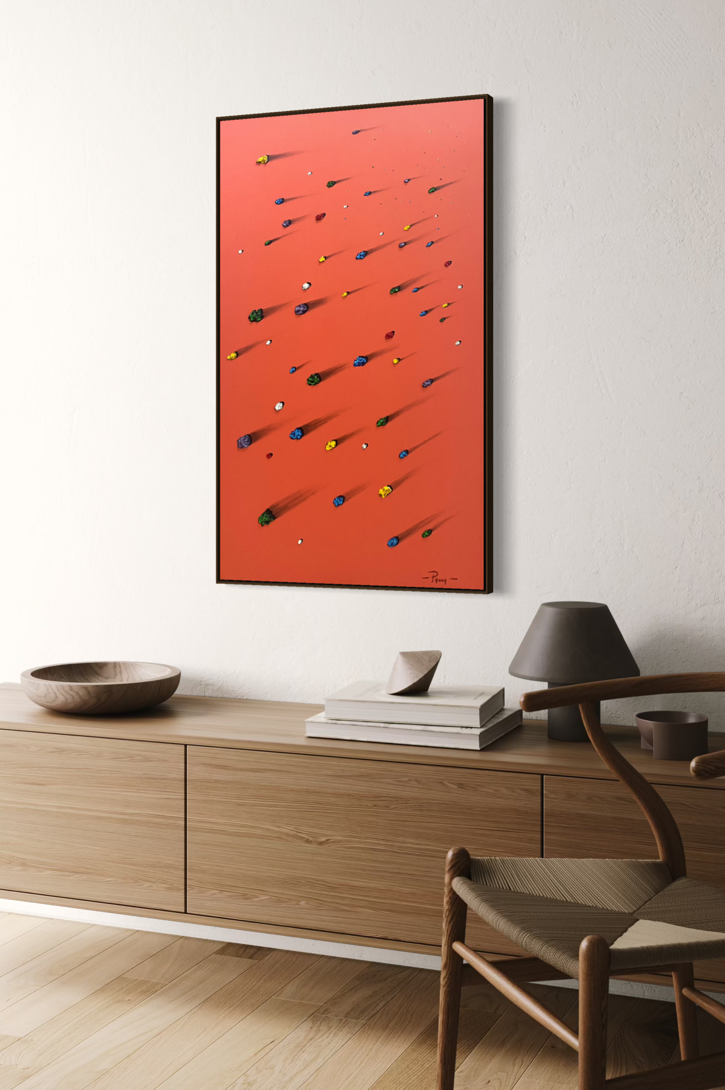 Obra de Arte Minimalista - Meteoritos - Terracota
