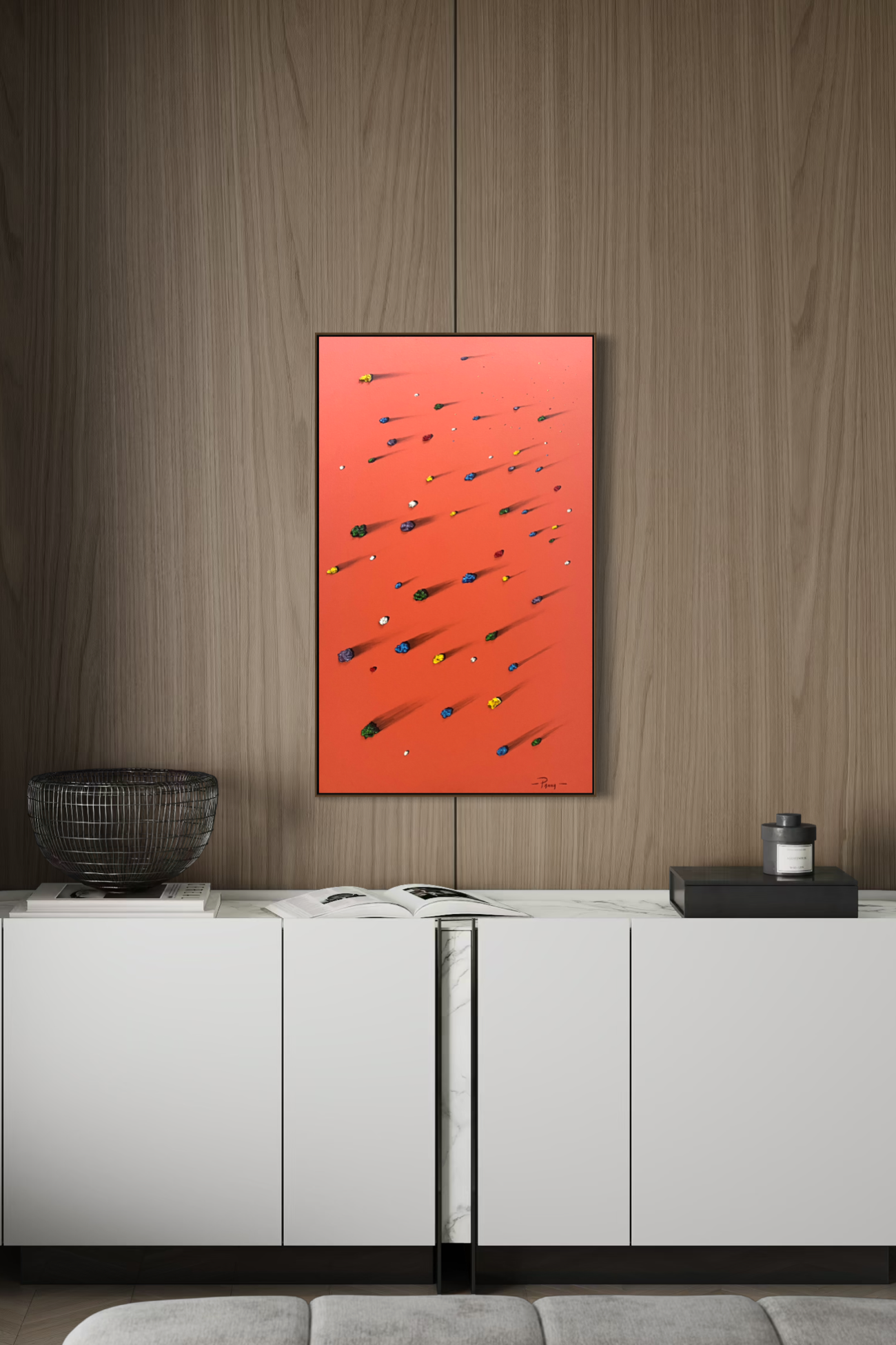 Obra de Arte Minimalista - Meteoritos - Terracota