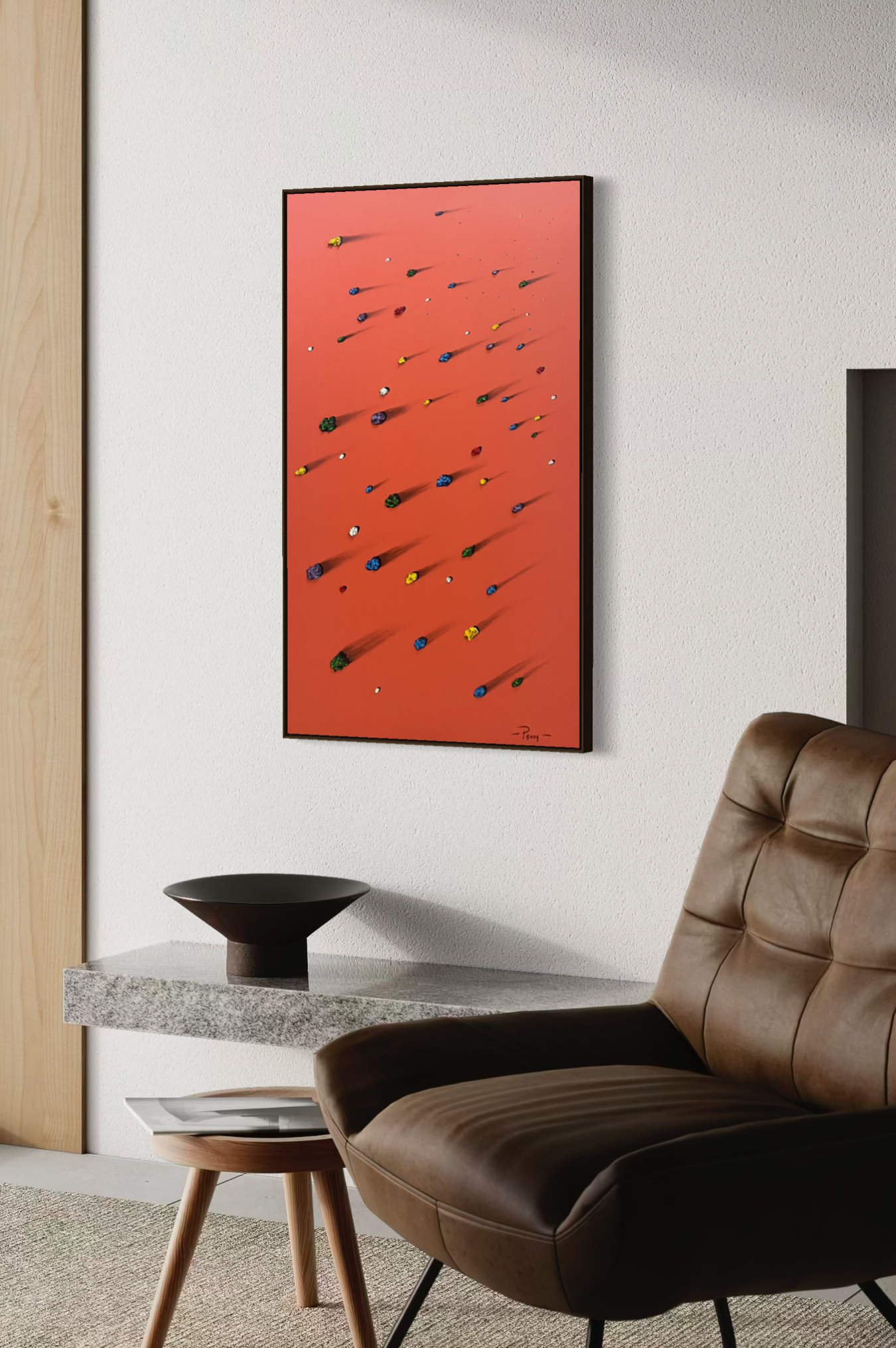 Obra de Arte Minimalista - Meteoritos - Terracota