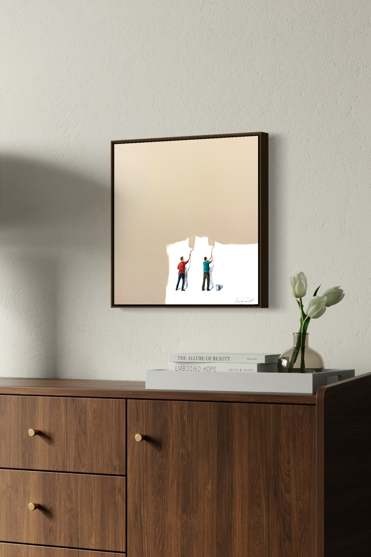 Obra de Arte Minimalista - Pintores - Bege