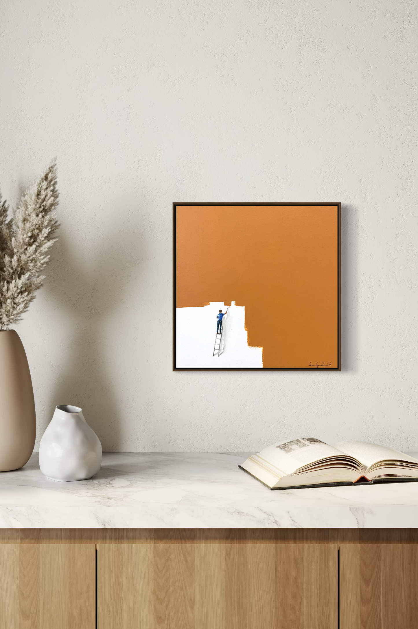 Obra de Arte Minimalista - Pintores - Laranja