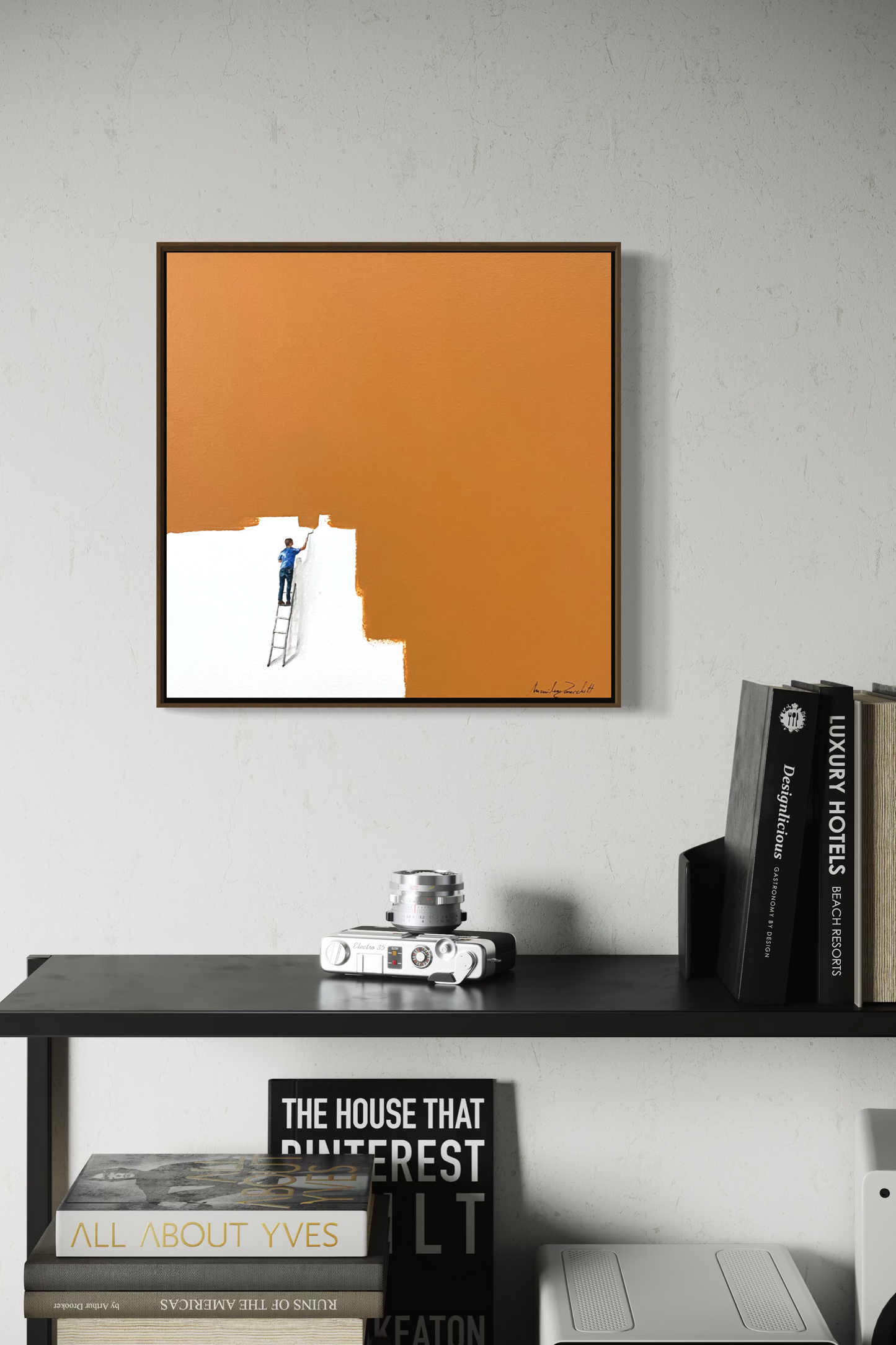 Obra de Arte Minimalista - Pintores - Laranja