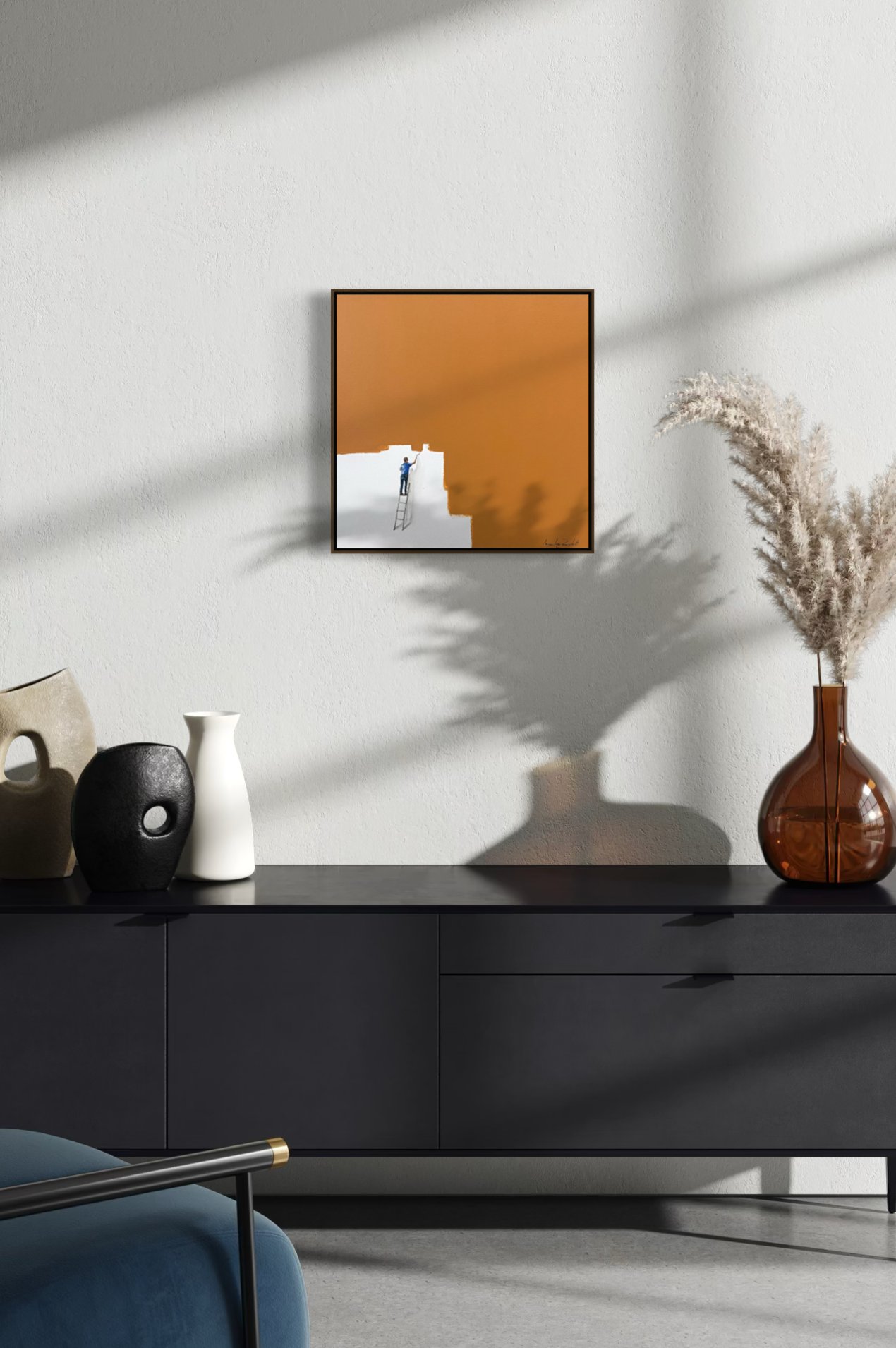 Obra de Arte Minimalista - Pintores - Laranja