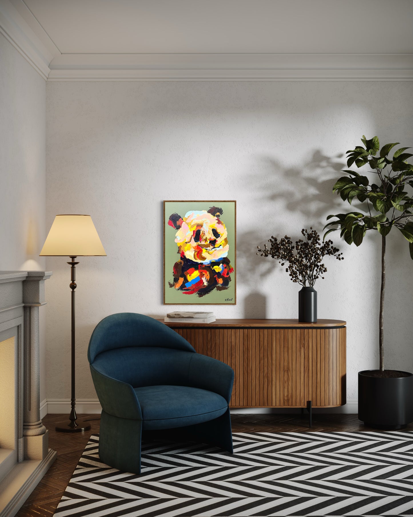 Obra De Arte Figurativa - Panda Gigante