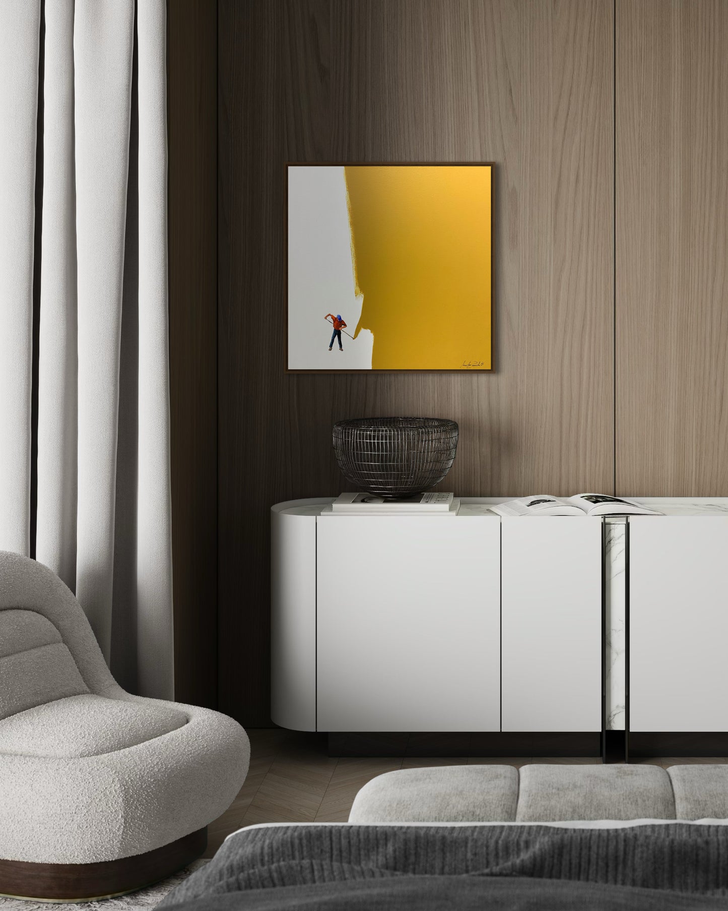 Obra De Arte Minimalista - Pintores - Ocre II