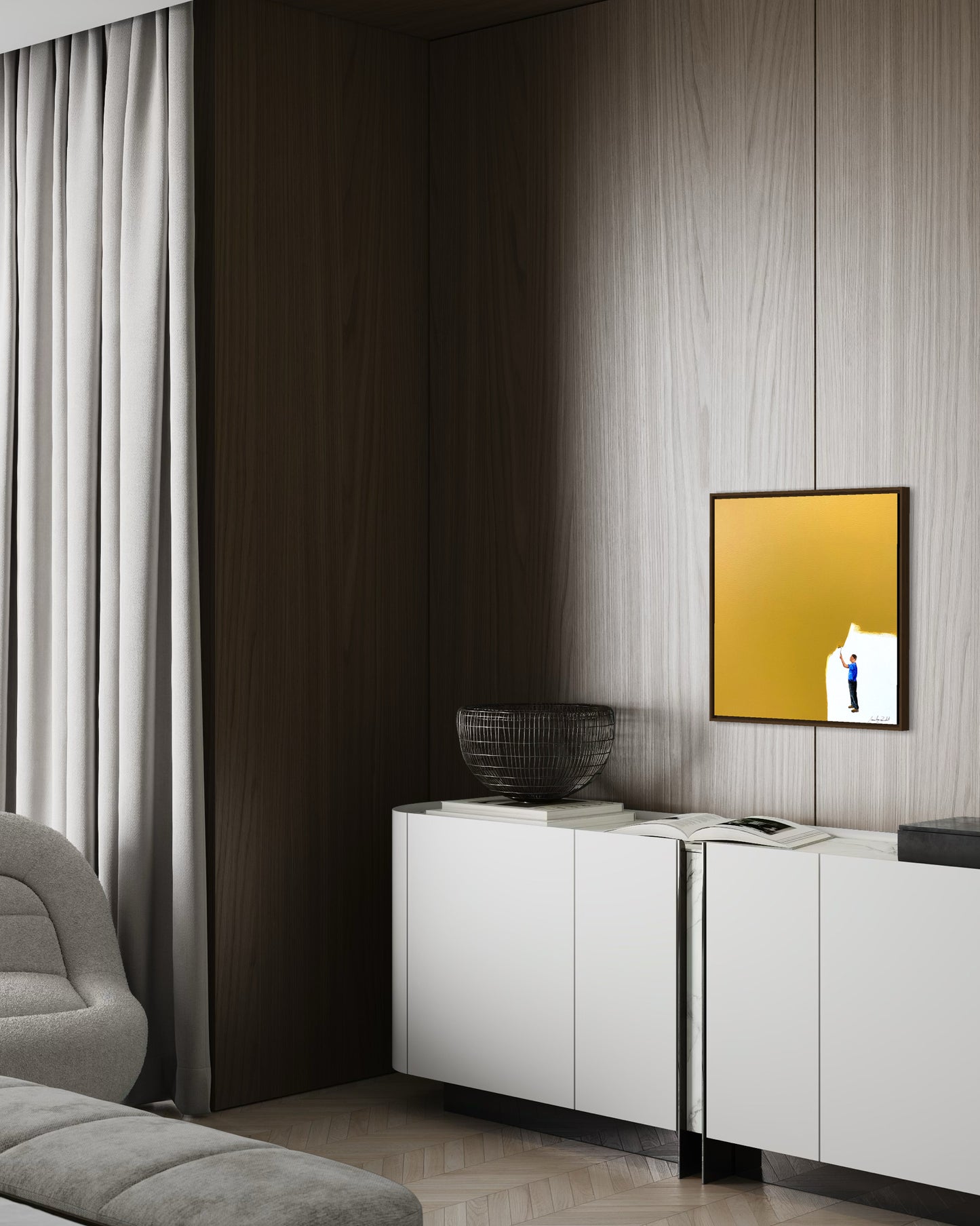 Obra De Arte Minimalista - Pintores - Ocre I