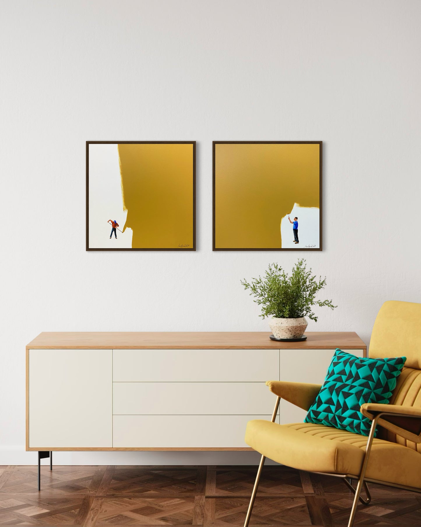 Obra De Arte Minimalista - Pintores - Ocre II