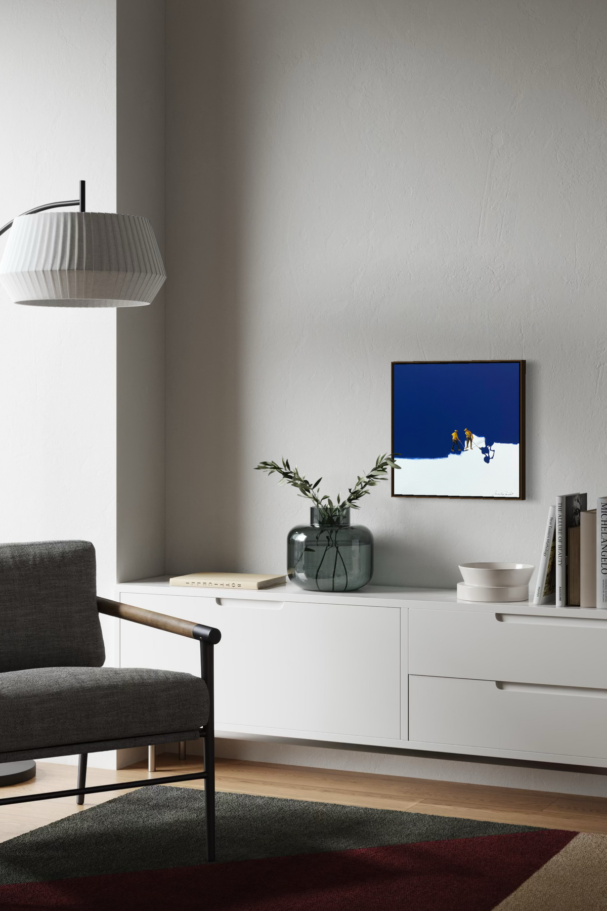 Obra de Arte Minimalista - Pintores - Azul profundo
