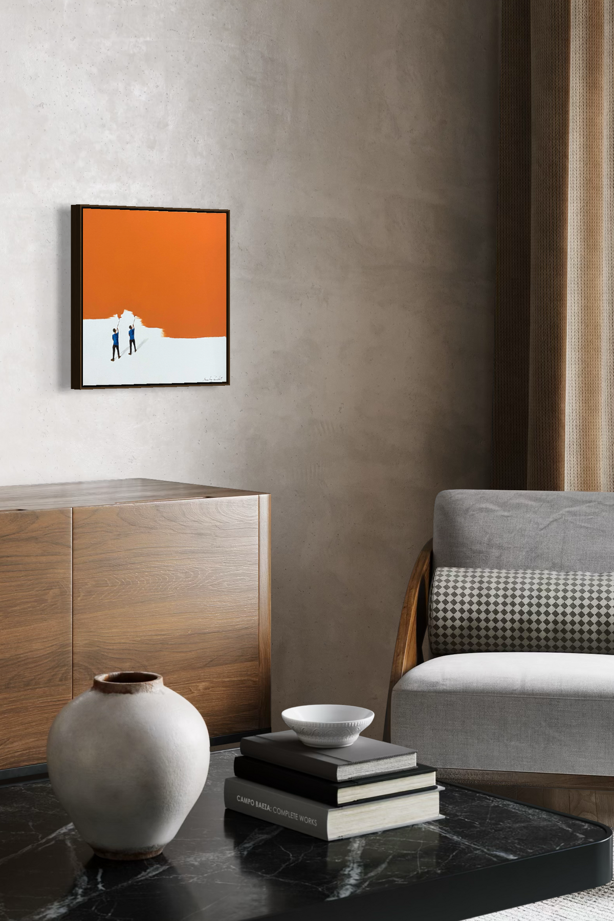 Obra de Arte Minimalista - Pintores - Laranja