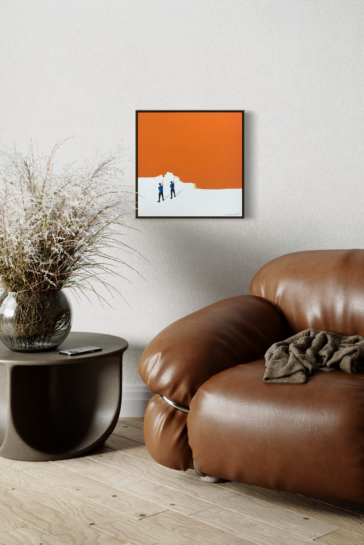 Obra de Arte Minimalista - Pintores - Laranja