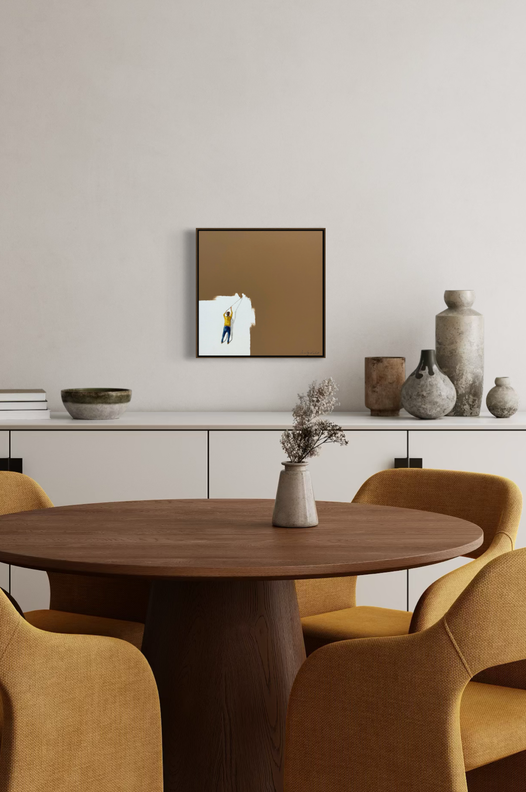 Obra de Arte Minimalista - Pintores - Marrom