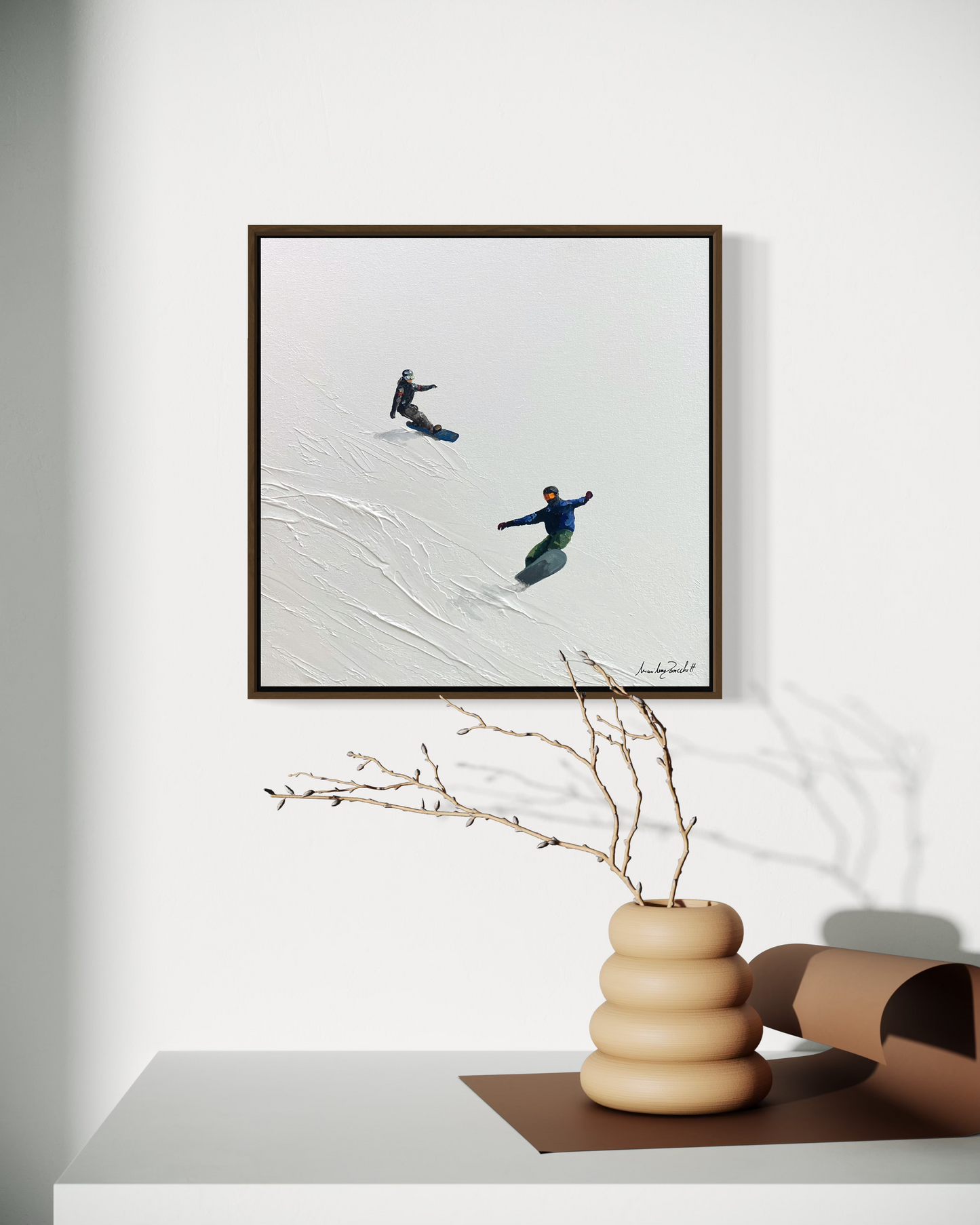 Obra de Arte Minimalista - Esportes - Snowboard