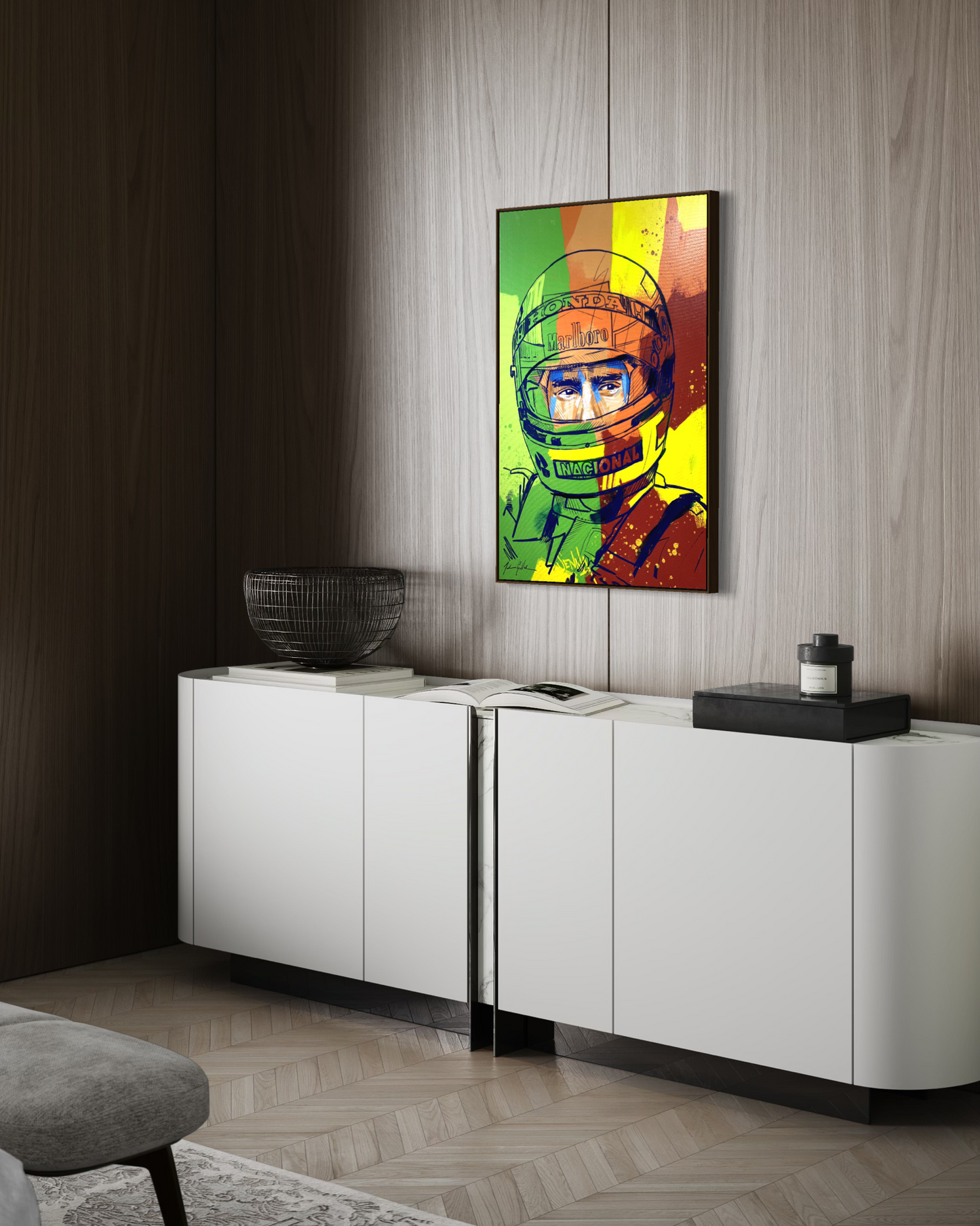Obra de Arte Figurativa - Senna Abstract V