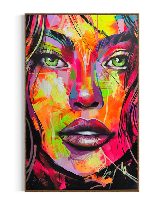 Obra De Arte Figurativo - Figurative Woman Fluor Colors