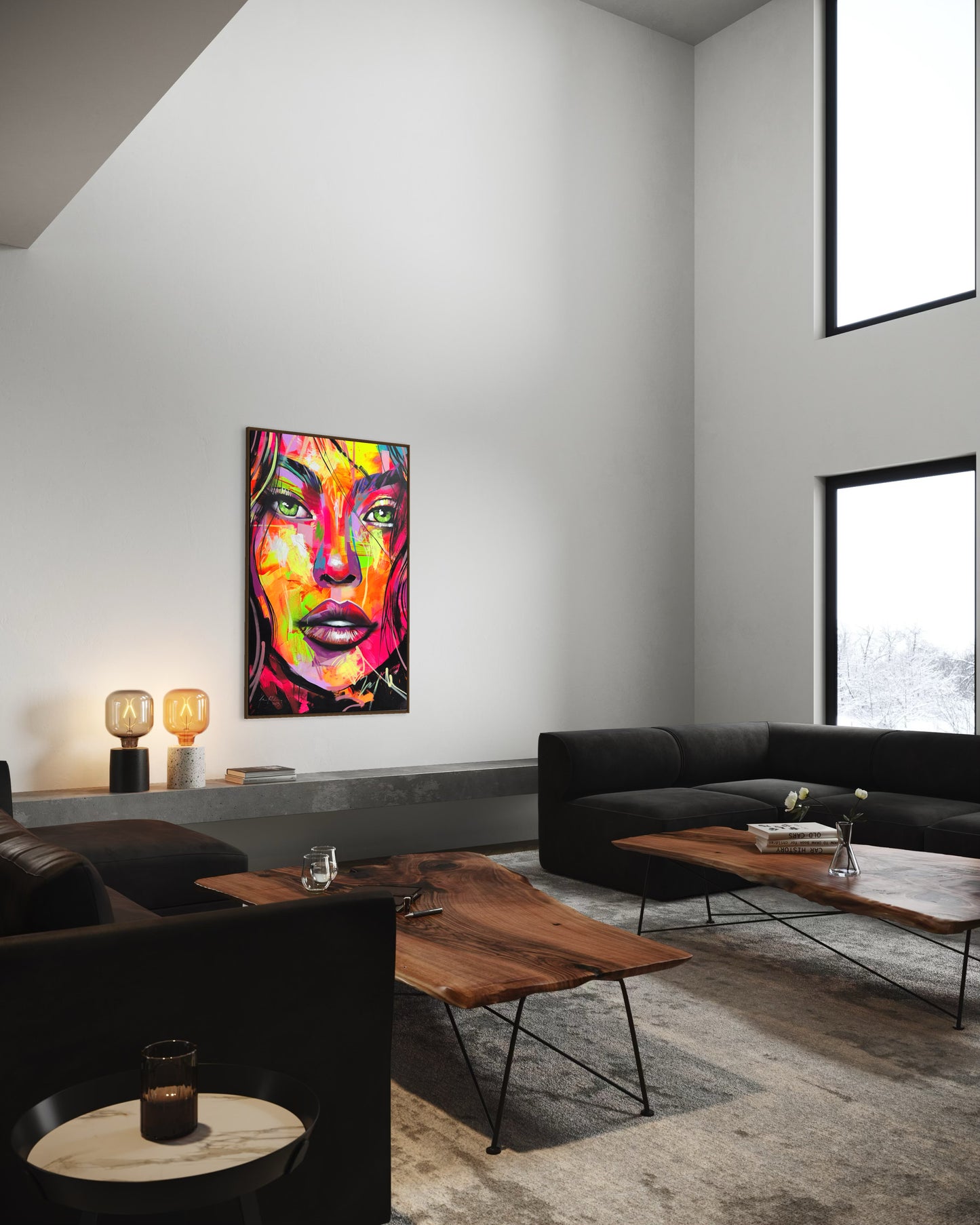 Obra De Arte Figurativo - Figurative Woman Fluor Colors