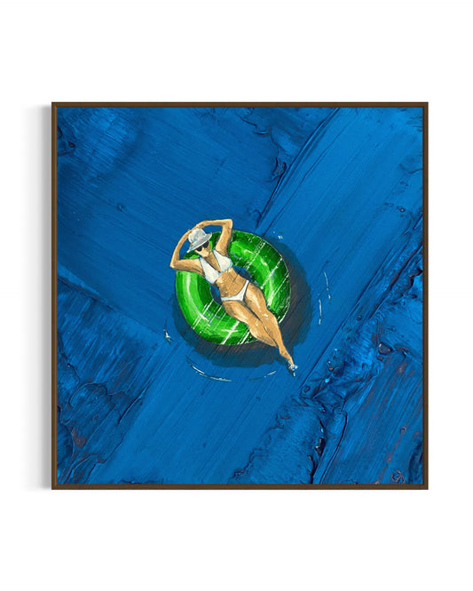 Obra De Arte Figurativa - Enjoying pool