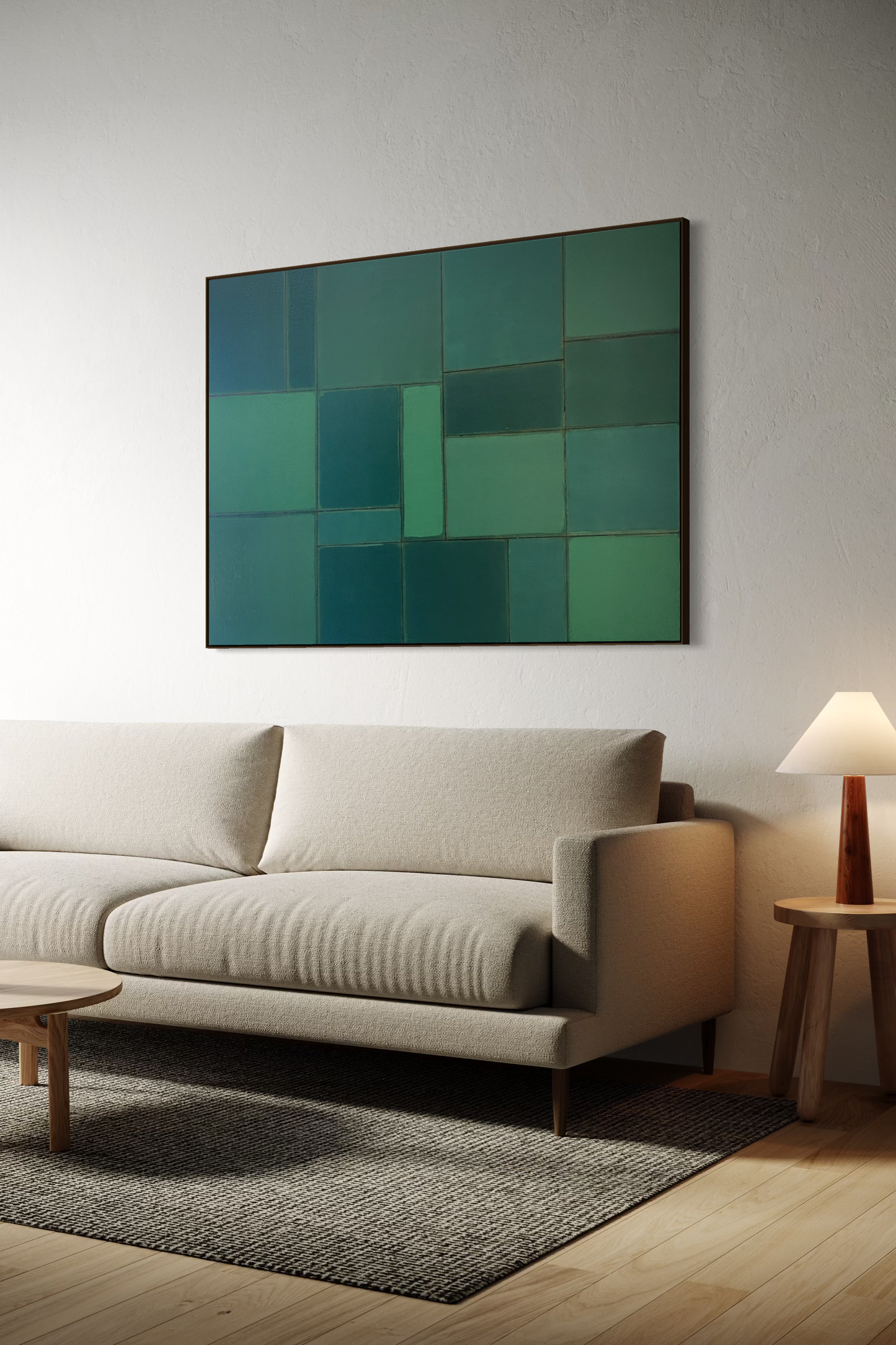 Obra de Arte Abstrata - Abstract Shapes - Musgo