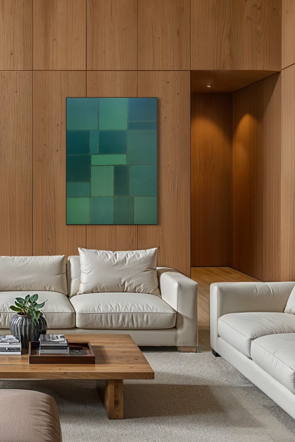 Obra de Arte Abstrata - Abstract Shapes - Musgo