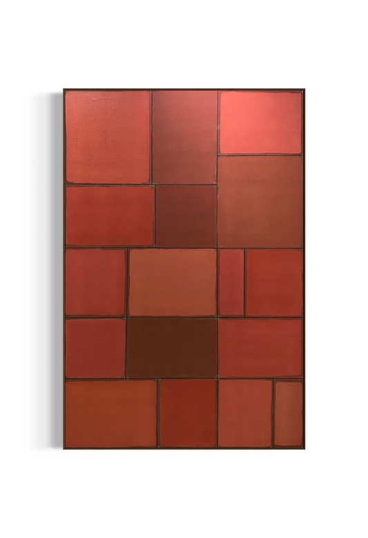 Obra de Arte Abstrata - Abstract Shapes - Terracota