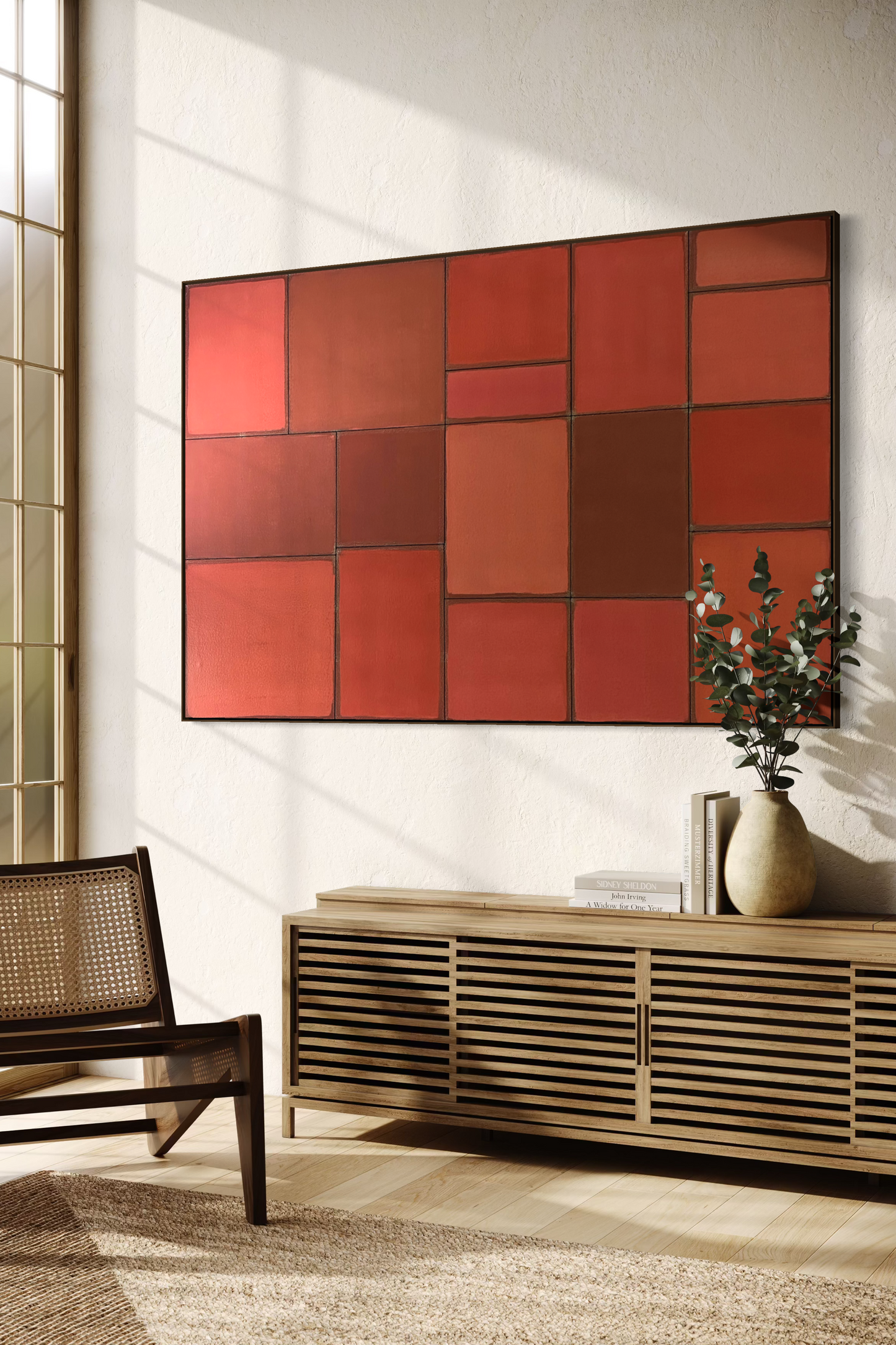 Obra de Arte Abstrata - Abstract Shapes - Terracota