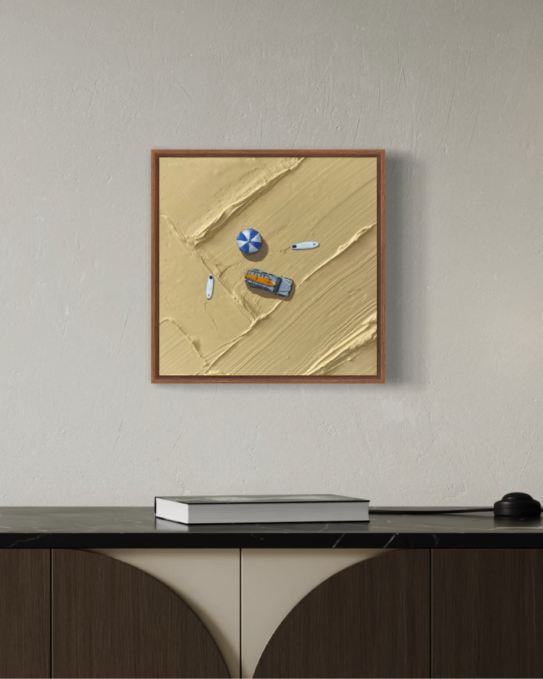 Obra De Arte Figurativa - Faixa de areia