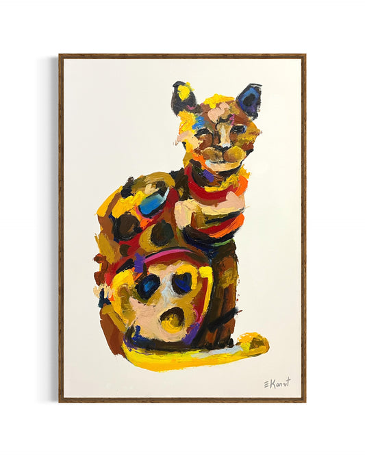 Obra De Arte Figurativa - Gato