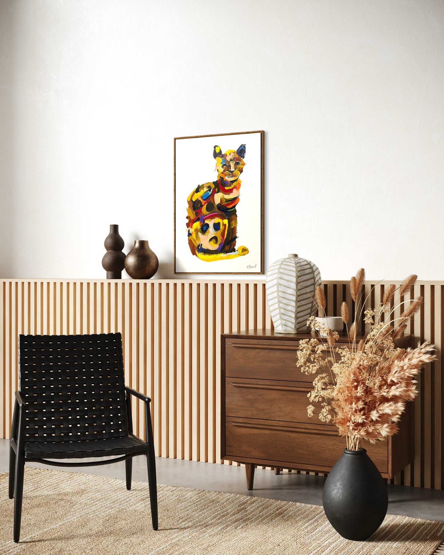 Obra De Arte Figurativa - Gato