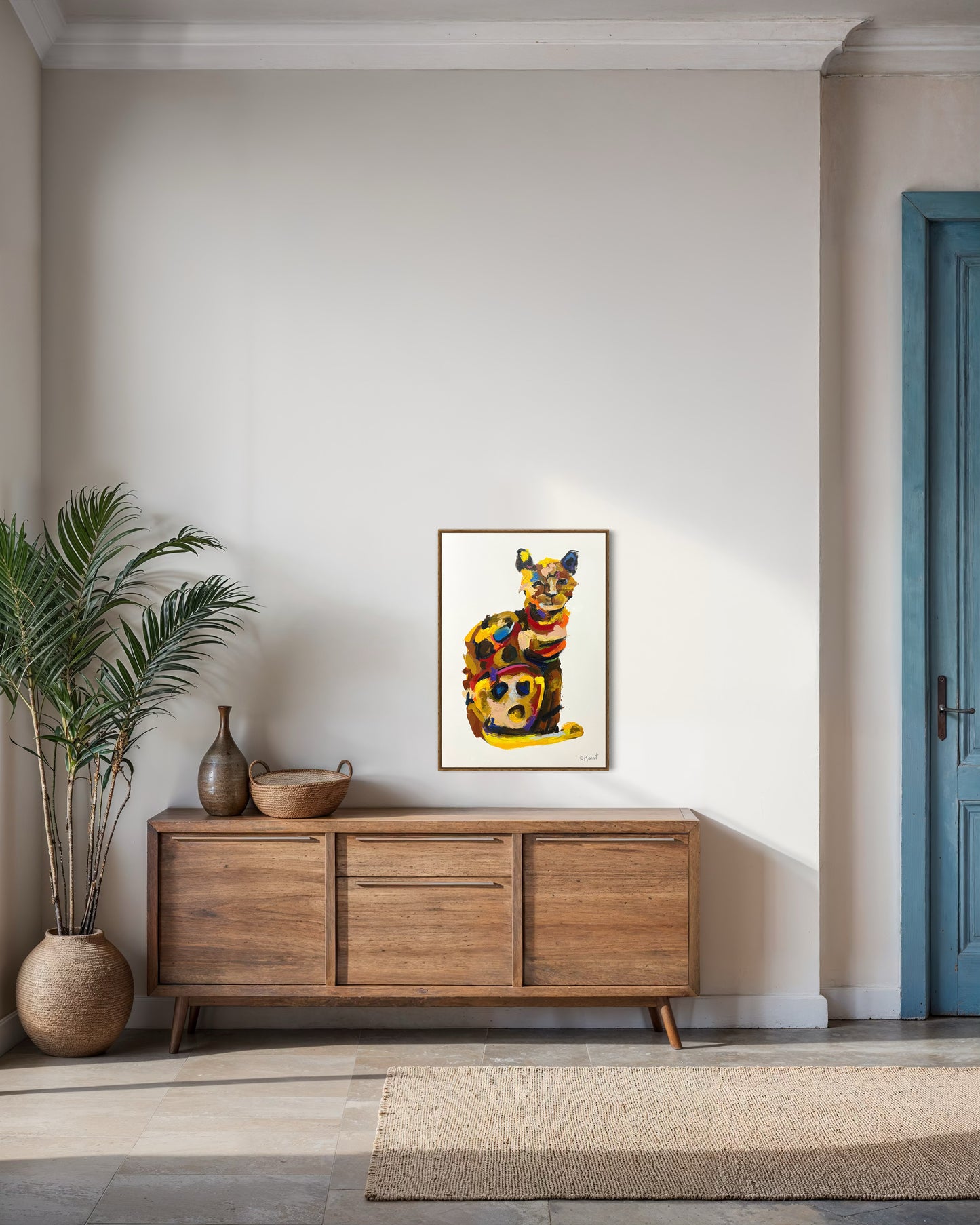 Obra De Arte Figurativa - Gato