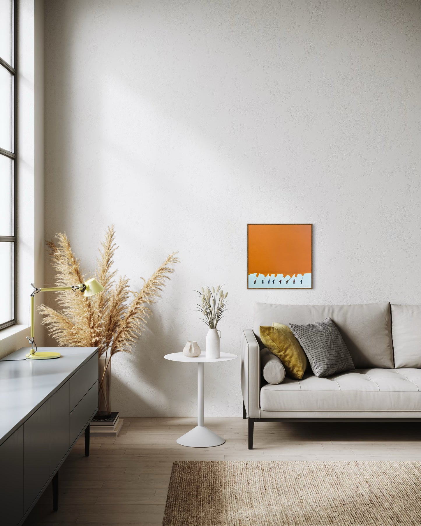 Obra De Arte Minimalista  - Pintores Amarelo